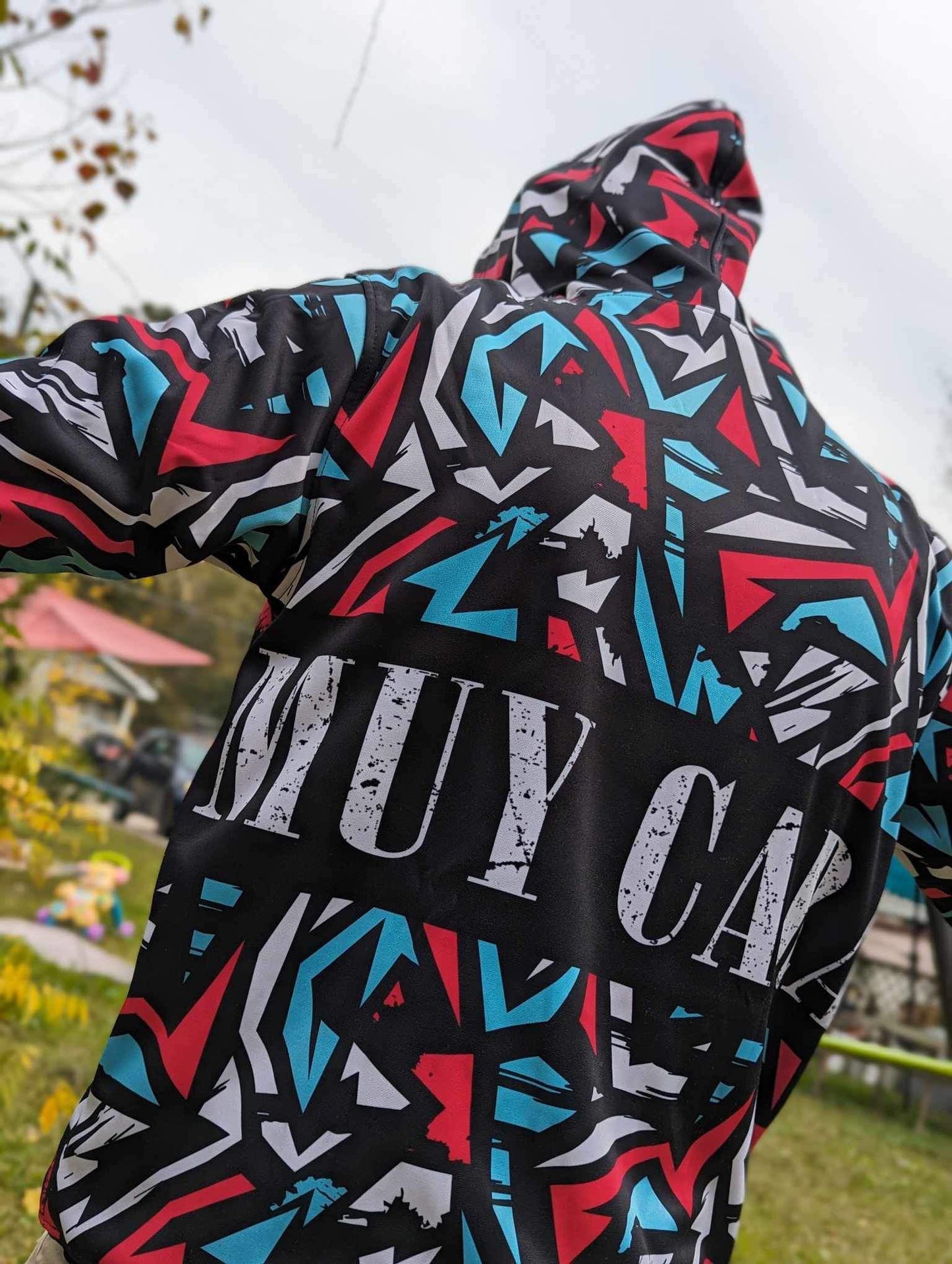 🔥🔥🔥TEAL & RED UNISEX HOODY            (released 12/13/2023). - www.muycara.com