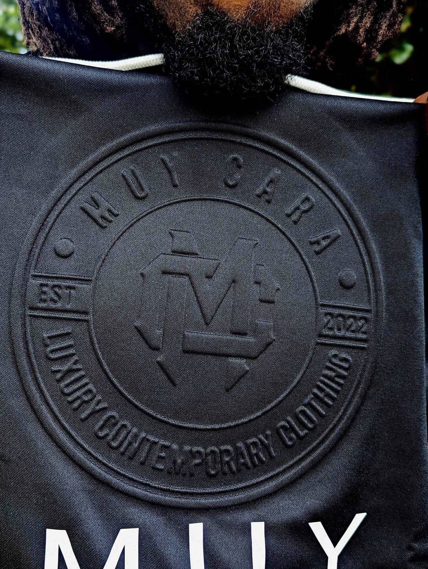 (🚨Just Released🚨)UNISEX EMBOSSED BLACK HOODY - www.muycara.com