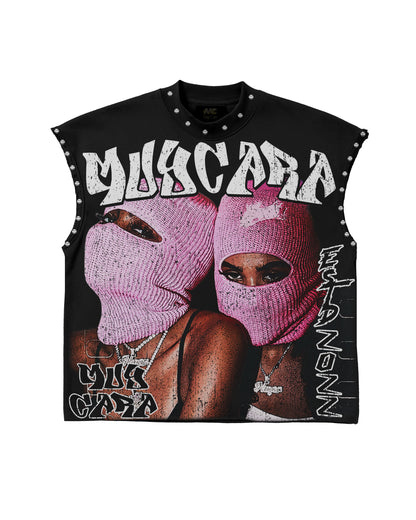 "No Money No Party" Women’s Cropped Boxy  Sleeveless Tee - www.muycara.com