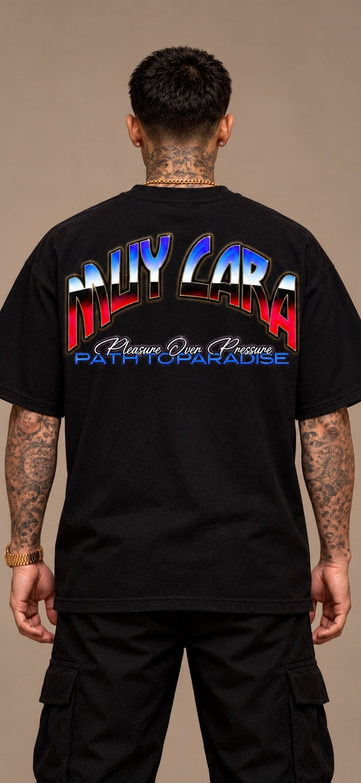 Muy Cara “Path to Paradise”Oversized Graphic Tee