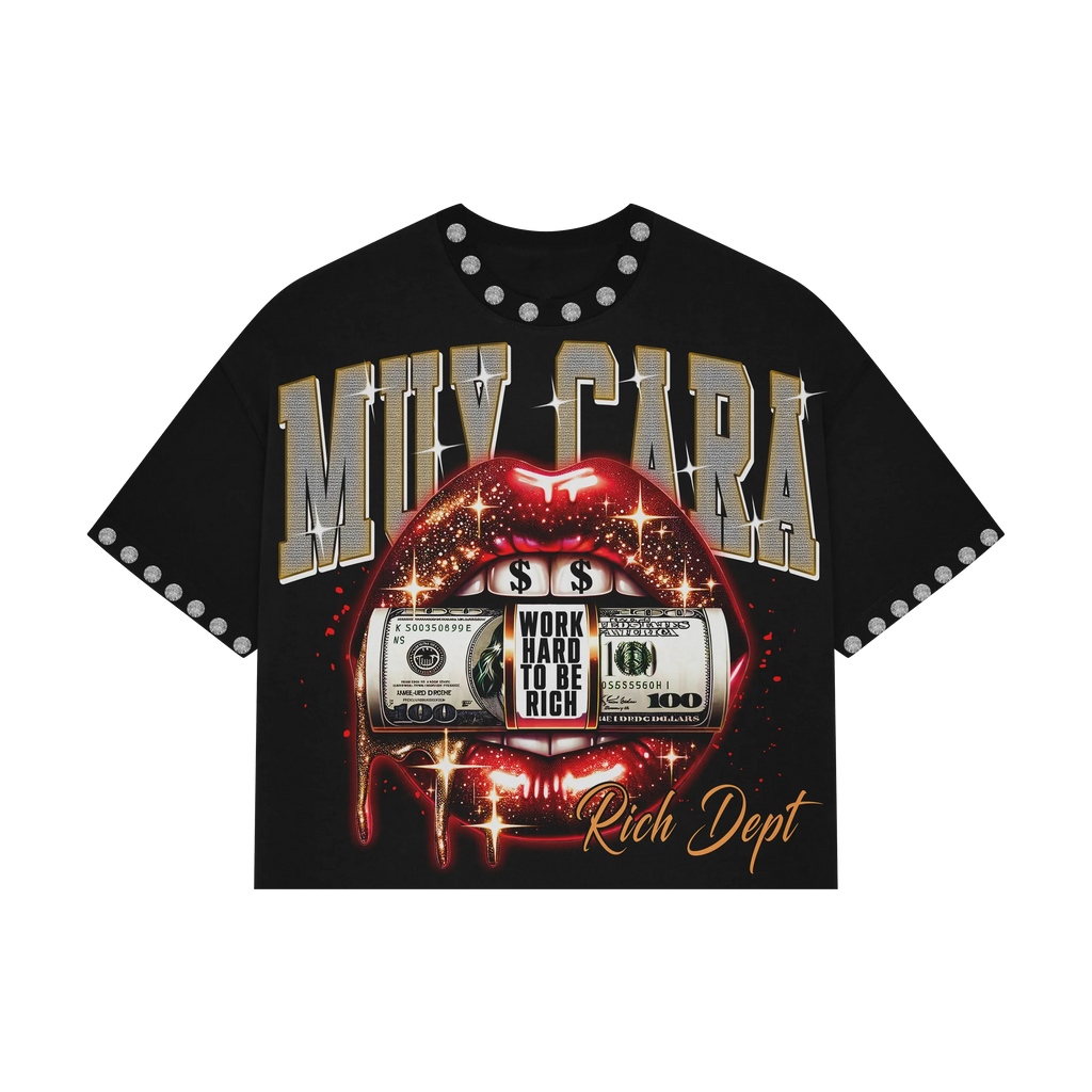 “Work Hard” Unisex Boxy Crop Graphic Tee - www.muycara.com