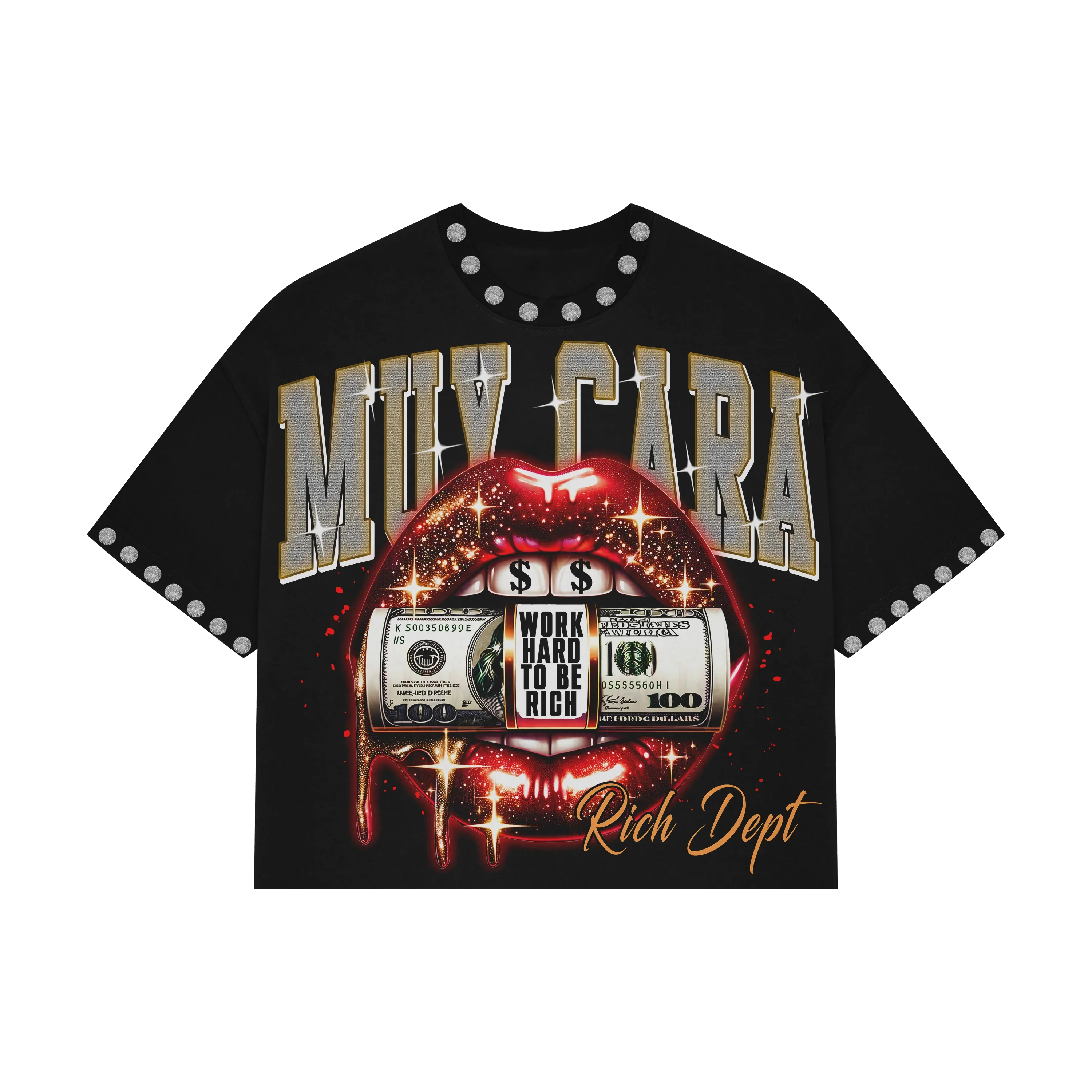 “Work Hard” Unisex Boxy Crop Graphic Tee - www.muycara.com