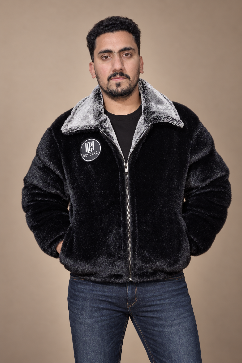 Muy Cara “Black Ice” Luxe Fur Bomber