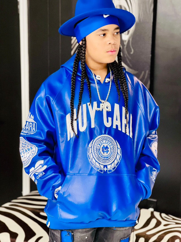 Unisex 100% Vegan Leather Logo Hoody - www.muycara.com