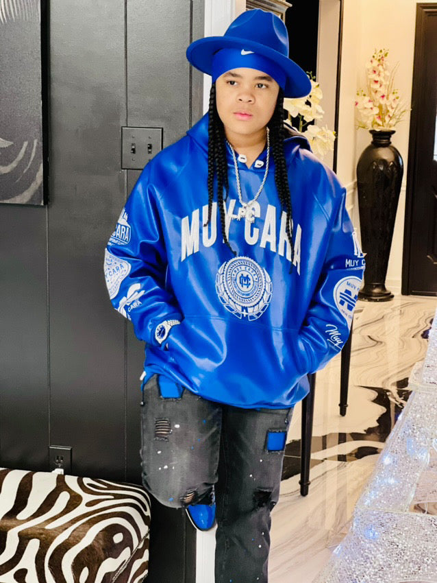 Unisex 100% Vegan Leather Logo Hoody - www.muycara.com