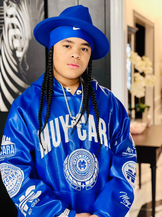 Unisex 100% Vegan Leather Logo Hoody - www.muycara.com